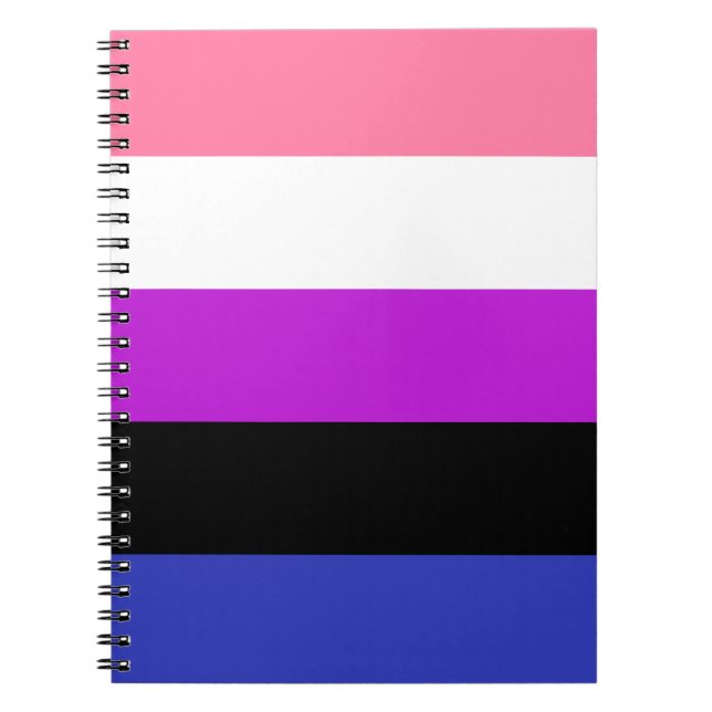 Genderfluid-Strichflagge Notizblock (Vorderseite)