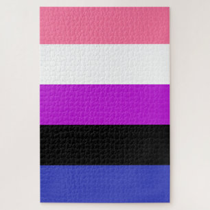 Genderfluid-Strichflagge Puzzle