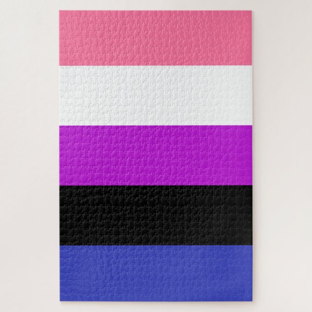 Genderfluid-Strichflagge Puzzle (Vertikal)