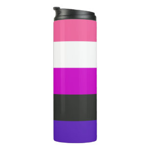 Genderfluid-Strichflagge Thermosbecher