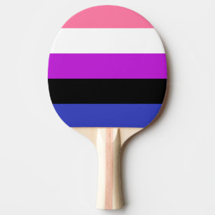Genderfluid-Strichflagge Tischtennis Schläger