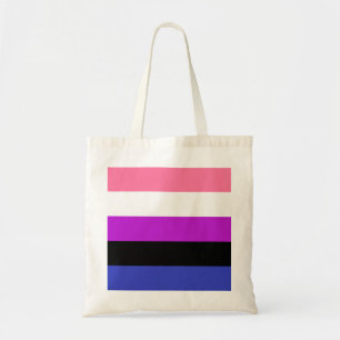 Genderfluid-Strichflagge Tragetasche