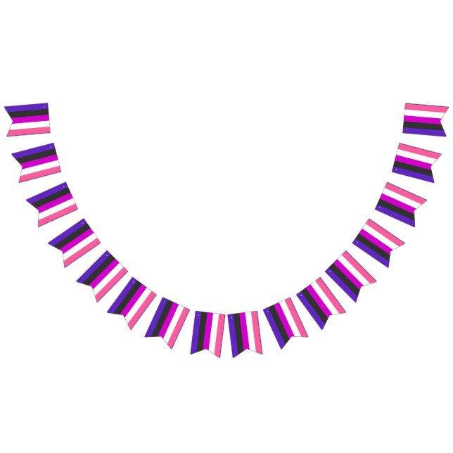 Genderfluid-Strichflagge Wimpelkette (Alle)