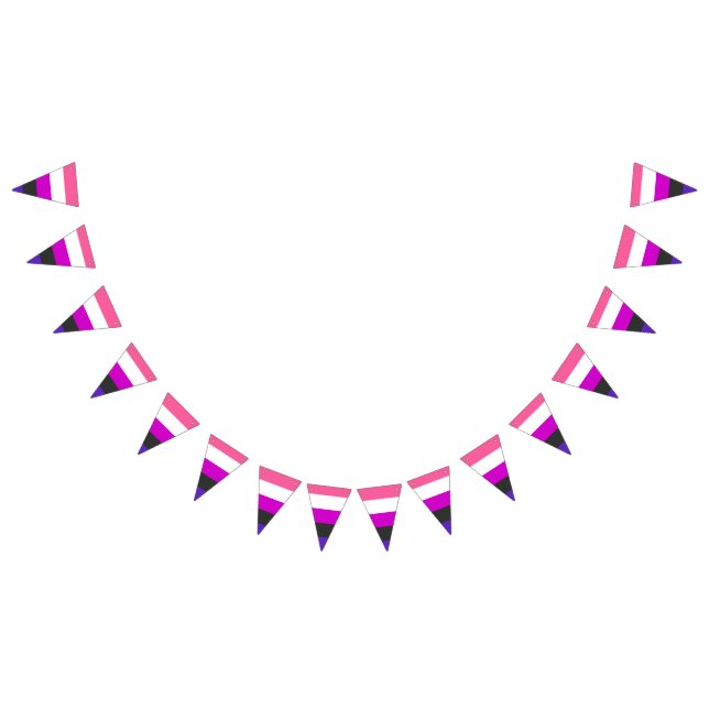 Genderfluid-Strichflagge Wimpelkette (Alle)