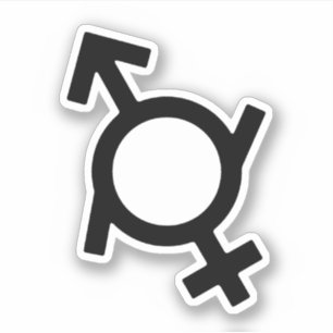 Genderfluid-Symbol für Frauen und Männer Aufkleber