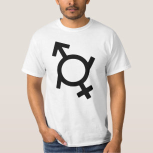 Genderfluid-Symbol für Frauen und Männer T-Shirt