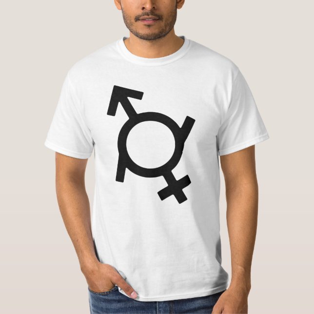 Genderfluid-Symbol für Frauen und Männer T-Shirt (Vorderseite)