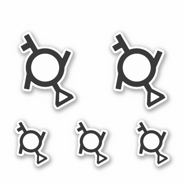 Genderfluid Third Gender Demigirl Gender Symbol Aufkleber (Vorderseite)