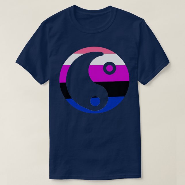 Genderfluid Yin Yang T-Shirt (Design vorne)
