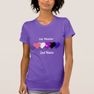 Genderfluidität stolze Design mit Herzen/ein Paar T-Shirt