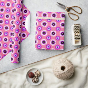 Genderfluidität Strichfarben / rosa Blume Geschenkpapier