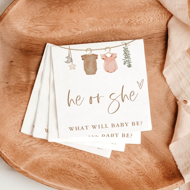 Genderoffenbarung Er oder sie Napkins | Neutrale D Serviette (Von Creator hochgeladen)