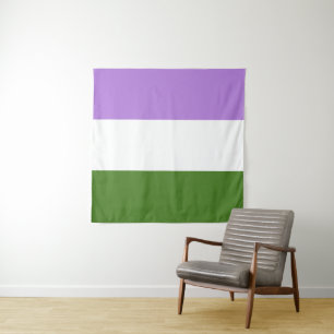 Genderqueer Flag 57 x 57 Wandteppich