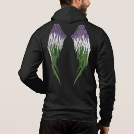 Genderqueer Flag - Angel Wings Hoodie