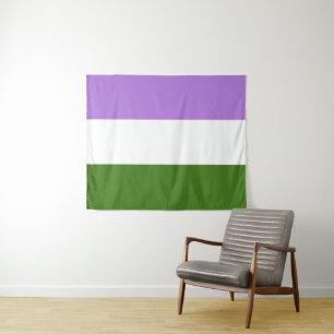 Genderqueer Flag Medium Wandteppich