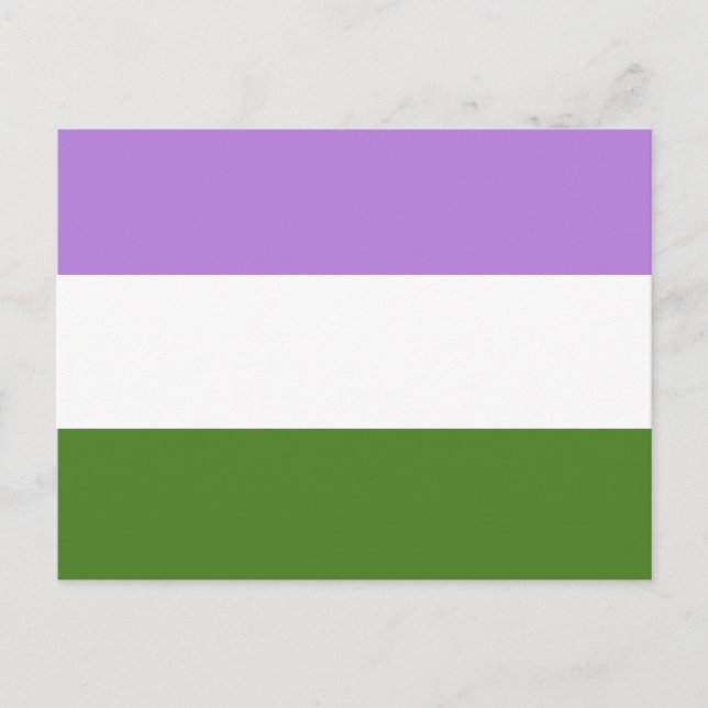 GENDERQUEER FLAG ORIGINAL -.png Postkarte (Vorderseite)