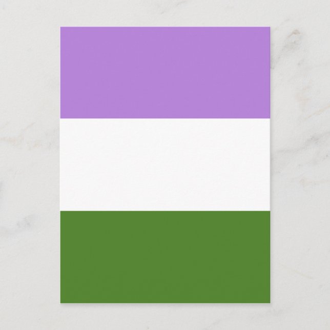 Genderqueer Flag Postkarte (Vorderseite)