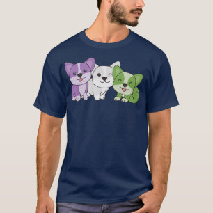 Genderqueer Flag Pride Lgbtq Hunde Genderqueer Cor T-Shirt