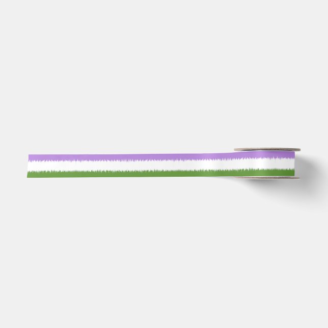 Genderqueer Flag Ribbon Satinband (Vorderseite)