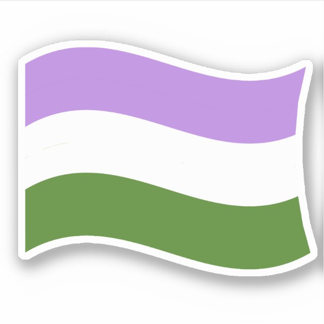 GENDERQUEER FLAG WAVING AUFKLEBER (Vorderseite)