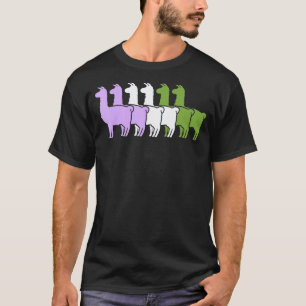 Genderqueer-Flagge Llamas Gay Pride Lgbtq Queer T-Shirt