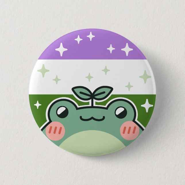 Genderqueer LGBT-Flag Button (Vorderseite)