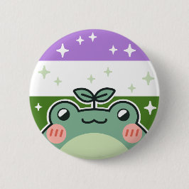 Genderqueer LGBT-Flag Button