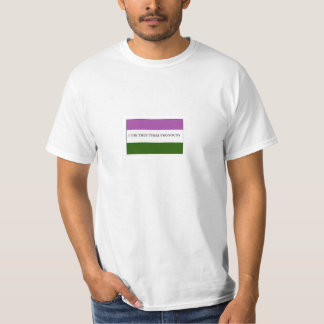 Genderqueer Nonbinary Flaggen-Stolz sie Pronomina T-Shirt
