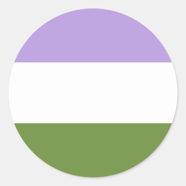 Genderqueer Pride Circle Aufkleber (Vorderseite)