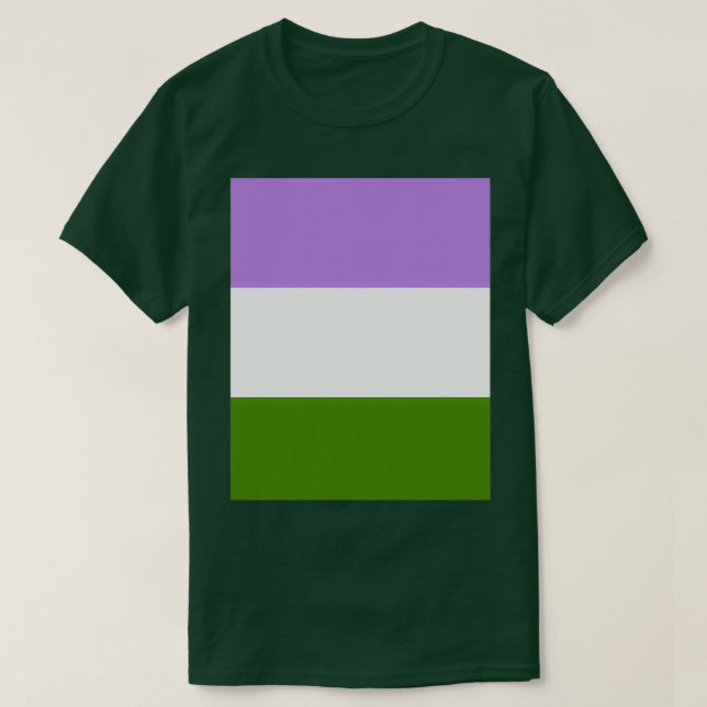 Genderqueer Pride Color Scheme Graphic T-Shirt (Design vorne)
