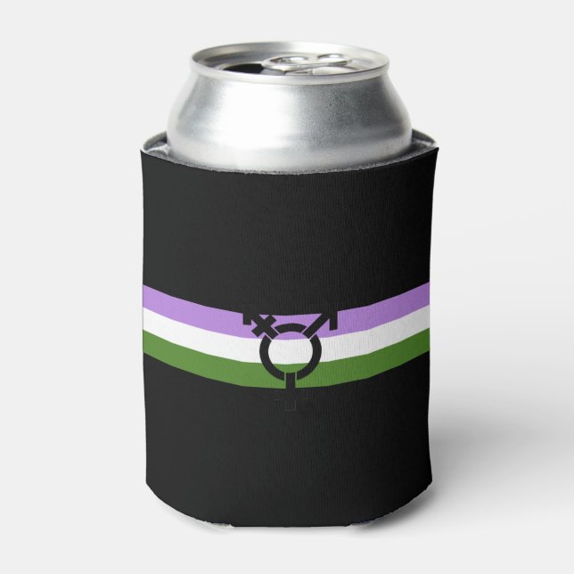 Genderqueer Pride Flag Dosenkühler (Kanne Vorderseite)
