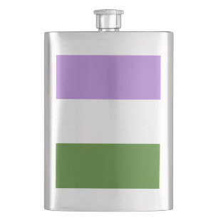 Genderqueer Pride Flag Flachmann