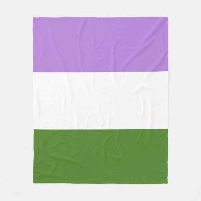 Genderqueer Pride Flag Fleecedecke (Vorderseite)