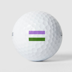 Genderqueer Pride Flag Golfball