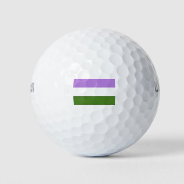 Genderqueer Pride Flag Golfball (Vorderseite)