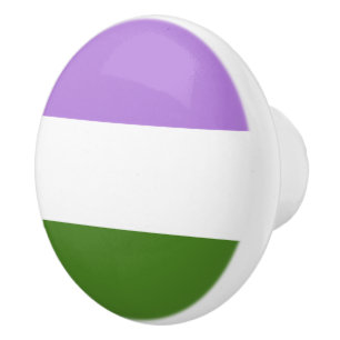 Genderqueer Pride Flag Keramikknauf
