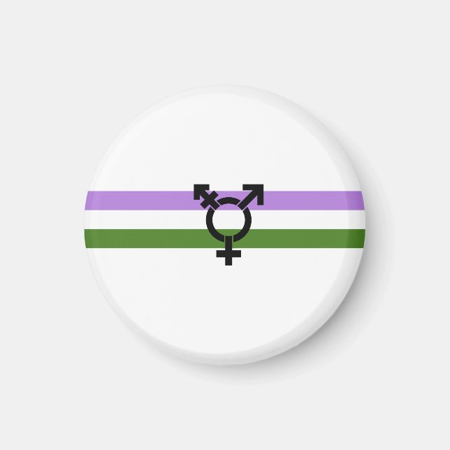 Genderqueer Pride Flag Magnet (Vorne)