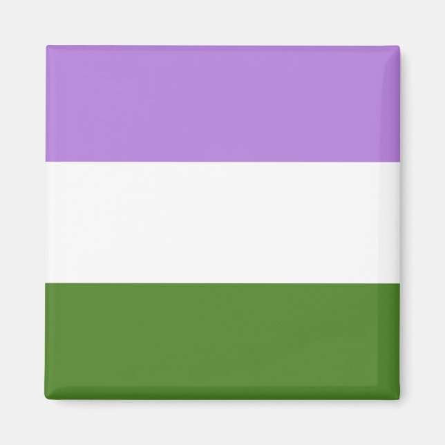 Genderqueer Pride Flag Magnet (Vorne)
