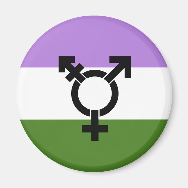 Genderqueer Pride Flag Magnet (Vorne)
