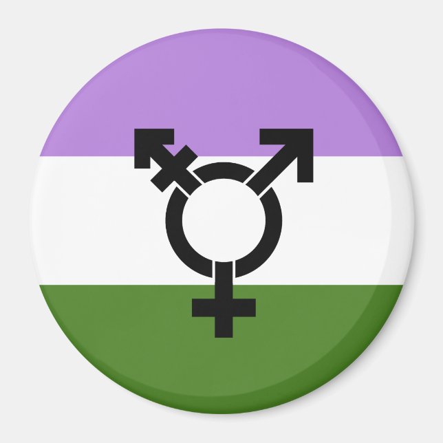 Genderqueer Pride Flag Magnet (Vorne)