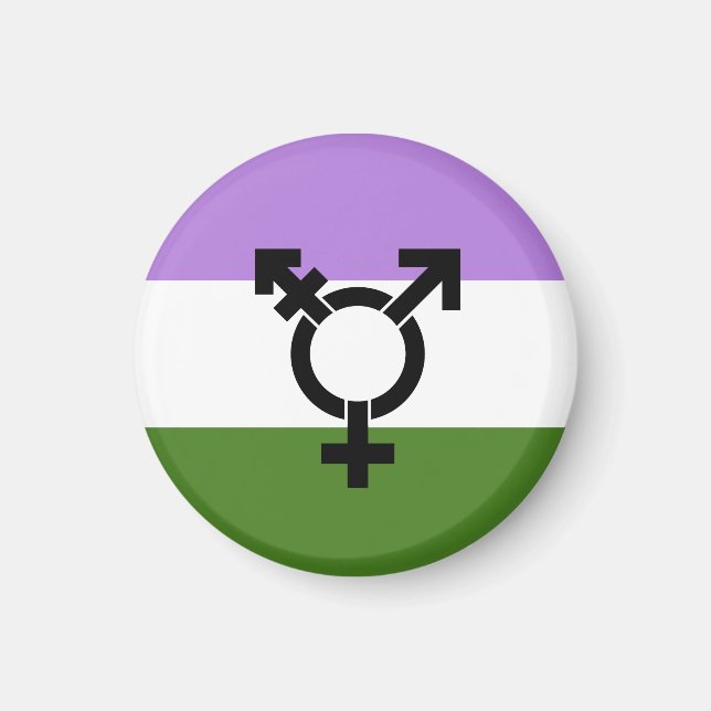 Genderqueer Pride Flag Magnet (Vorne)