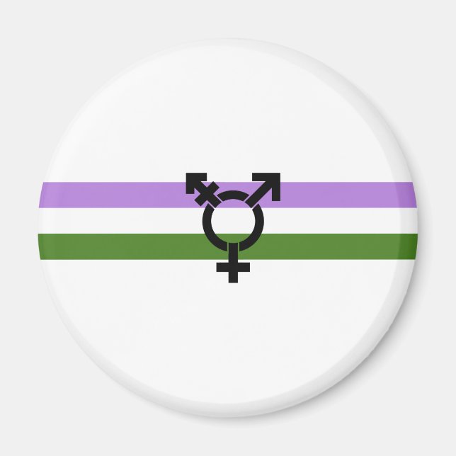 Genderqueer Pride Flag Magnet (Vorne)