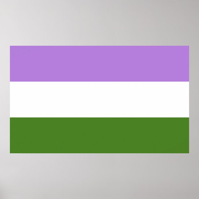 Genderqueer Pride Flag Poster (Vorne)