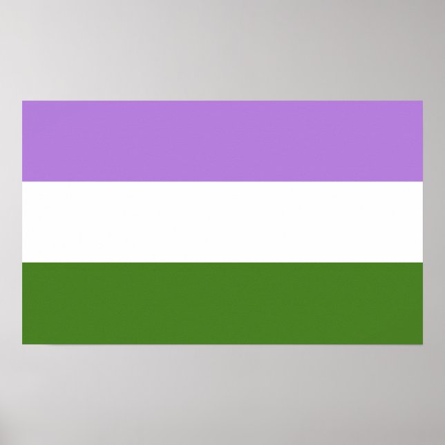 Genderqueer Pride Flag Poster (Vorne)