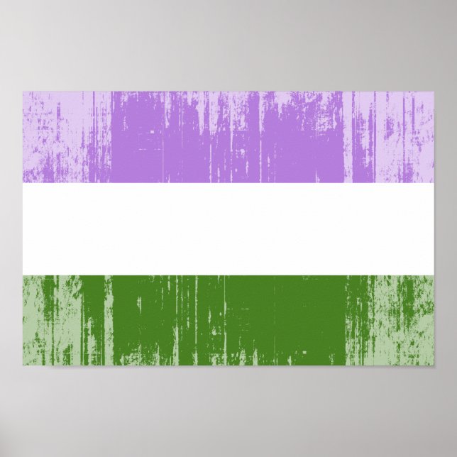 Genderqueer Pride Flag Poster (Vorne)