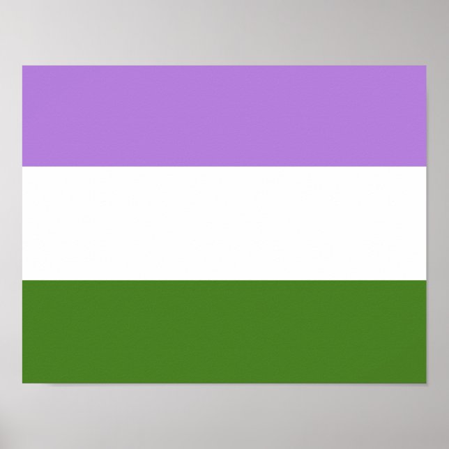 Genderqueer Pride Flag Poster (Vorne)
