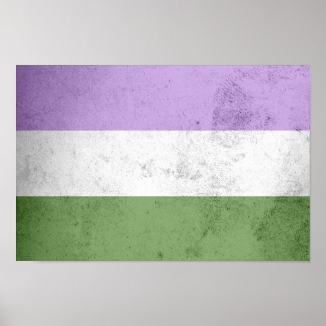 Genderqueer Pride Flag Poster (Vorne)