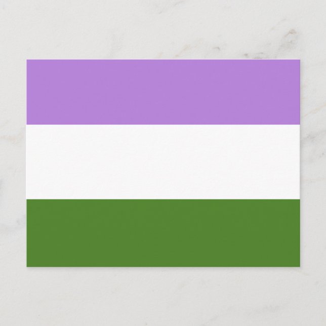 Genderqueer Pride Flag Postkarte (Vorderseite)