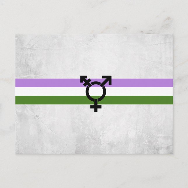 Genderqueer Pride Flag Postkarte (Vorderseite)