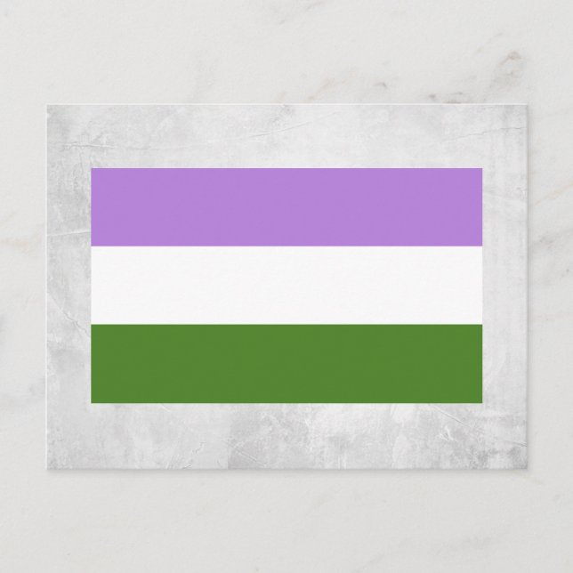 Genderqueer Pride Flag Postkarte (Vorderseite)